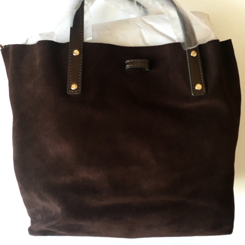 -Tiffany and Co suede reversible tote.